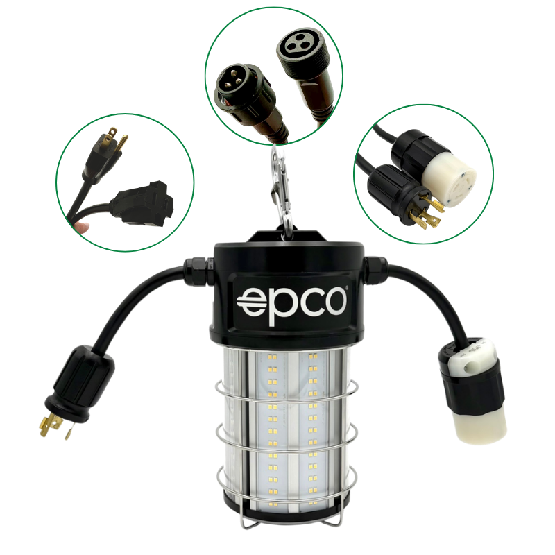 TIGRESS Prefab Temporary LED Light Fixture with Cords