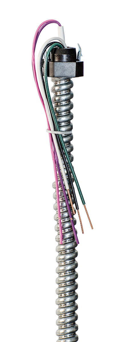 External Snap-In Connector - Plastic/Steel - ⅜" Conduit