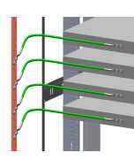 Equipment bonded to busbar with Unit Bonding Conductor Kit