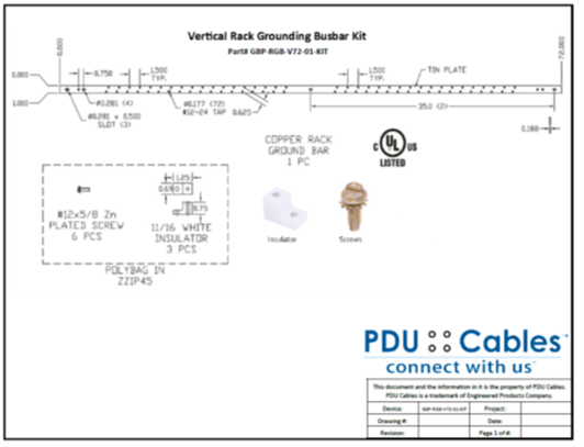 Vertical Ground Bonding Busbar