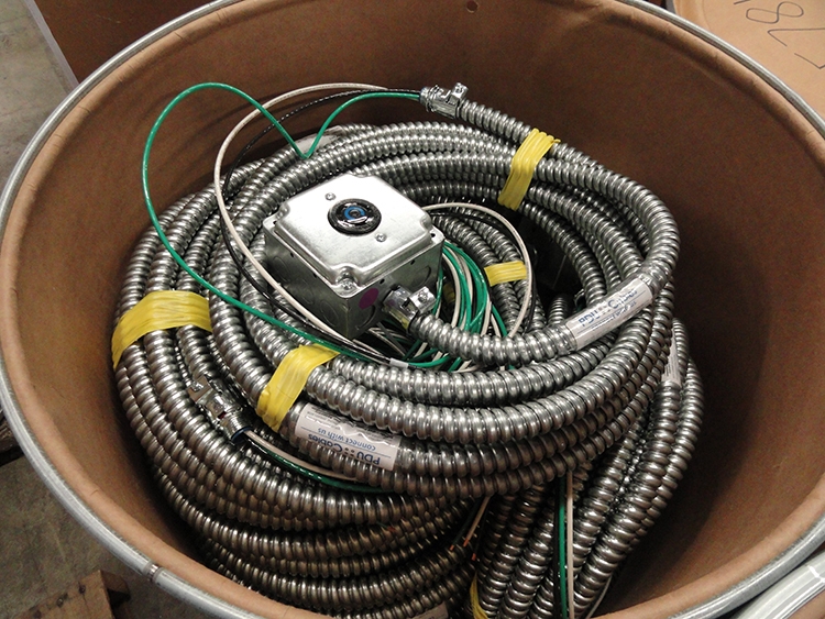 Flexible Metal Conduit Cable Assemblies in a Fiber Barrel