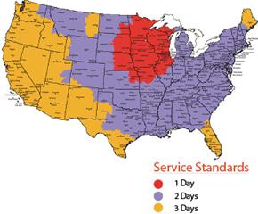 Fedex shipping delivery times range from 1 to 3 days