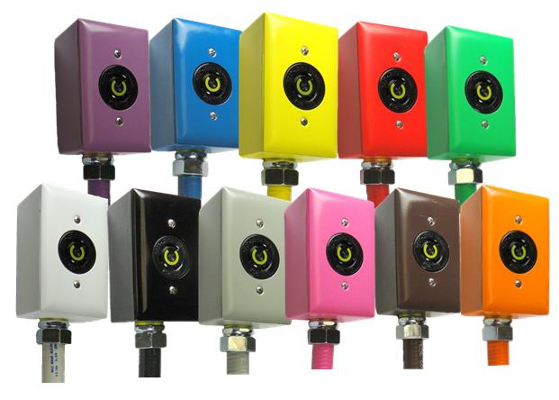 Eleven standard colors of boxes and faceplates